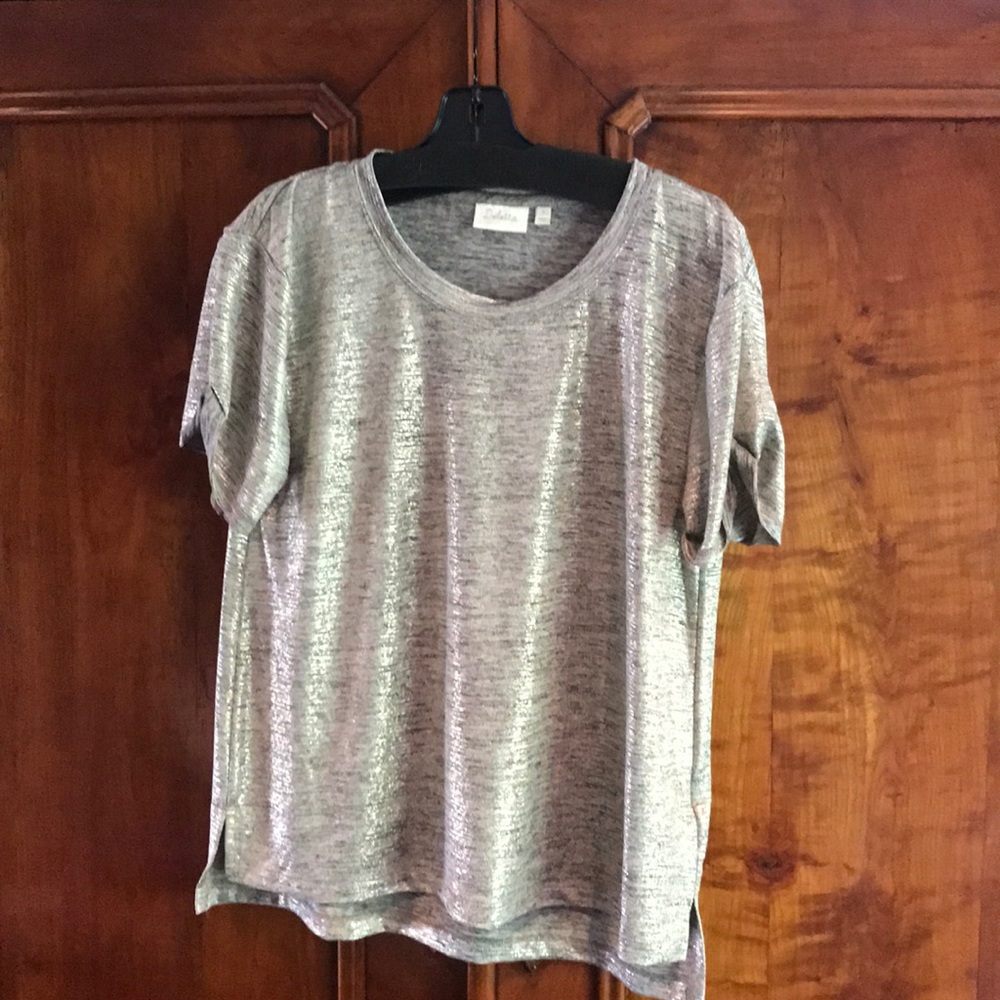 Shimmery gold T-shirt from Anthropology